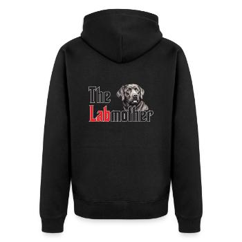 Le Labmother, design Labrador amusant - Veste à capuche bio Premium Unisexe - noir - Dos - Nico (187cm)