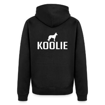 Koolie Chien Race Chiens Chien Wilsigns - Veste à capuche bio Premium Unisexe - noir - Dos - Nico (187cm)