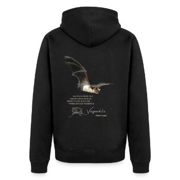 Chauve-souris de couleur partielle - Veste à capuche bio Premium Unisexe - noir - Dos - Nico (187cm)