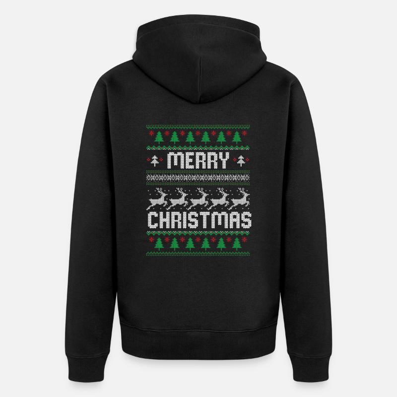 Joyeux Noël - Veste à capuche bio Premium Unisexe - noir