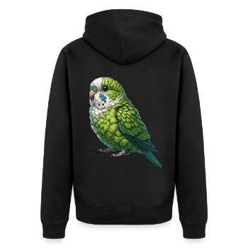 Perroquet Oiseau Perroquet Perroquet - Veste à capuche bio Premium Unisexe - noir - Dos - Nico (187cm)