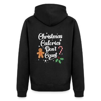 Les calories de Noël ne comptent pas - Veste à capuche bio Premium Unisexe - noir - Dos - Nico (187cm)