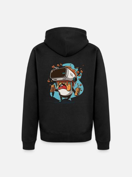 Future City VR - Unisex Premium Organic Zip Hoodie - black