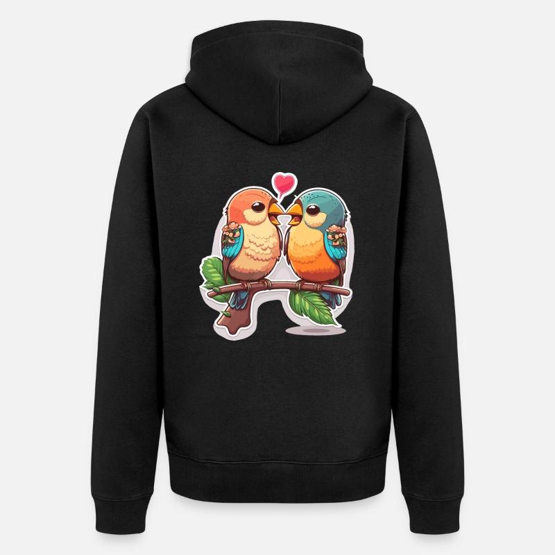L’amour en harmonie - Veste à capuche bio Premium Unisexe - noir
