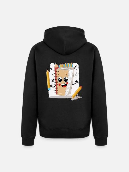 Der Sketch Master - Unisex Premium Bio Zip Hoodie - Schwarz
