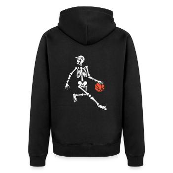 Joueur de basket-ball squelette joueur de basket-ball basket-ball - Veste à capuche bio Premium Unisexe - noir - Dos - Nico (187cm)