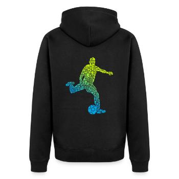 Soccer Symbols Soccer Player Boys Soccer Players - Unisex Premium Organic Zip Hoodie - black - Back - Nico (187cm)