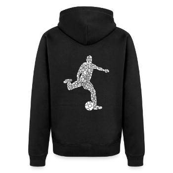 Soccer Player Symbols Soccer Player Soccer Player - Unisex Premium Organic Zip Hoodie - black - Back - Nico (187cm)