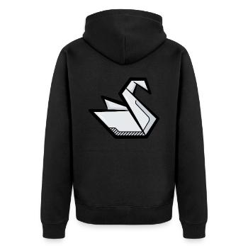 Origami - Veste à capuche bio Premium Unisexe - noir - Dos - Nico (187cm)