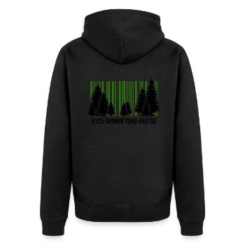 shinrin yoku forest walker forest bathing forest - Unisex Premium Organic Zip Hoodie - black - Back - Nico (187cm)