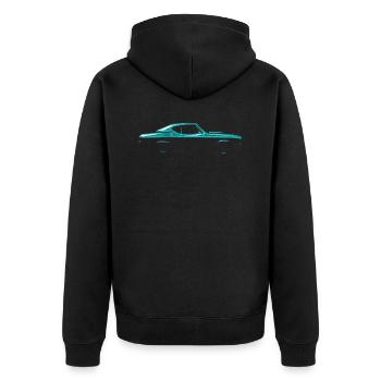 Voiture de sport Muscle Car Design - Veste à capuche bio Premium Unisexe - noir - Dos - Nico (187cm)