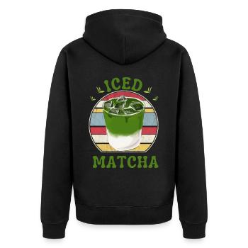 ICED MATCHA TEA - Veste à capuche bio Premium Unisexe - noir - Dos - Nico (187cm)