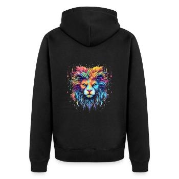 King Leon - Unisex Premium Bio Zip Hoodie - Schwarz - Hinten - Nico (187cm)