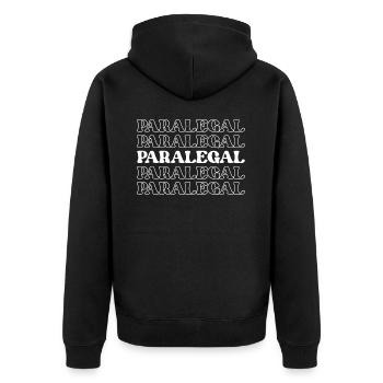 Paralegal Legal Assistant Legal Aide Lawyer's - Unisex Premium Organic Zip Hoodie - black - Back - Nico (187cm)