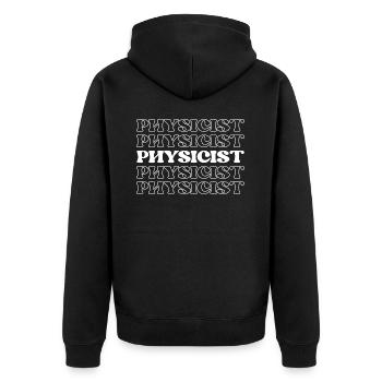 Physiker, Wissenschaftler, Naturphilosoph, Wissenschaft - Unisex Premium Bio Zip Hoodie - Schwarz - Hinten - Nico (187cm)