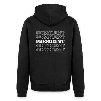 Président Chef de la direction Commandant en chef Chef - Veste à capuche bio Premium Unisexe - noir - Dos - Nico (187cm)