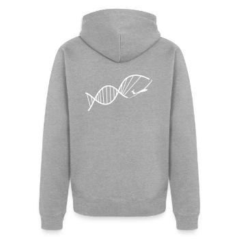 PLANEUR DE L’ADN Planeur glisser cadeau - Veste à capuche bio Premium Unisexe - gris chiné - Dos - Nico (187cm)