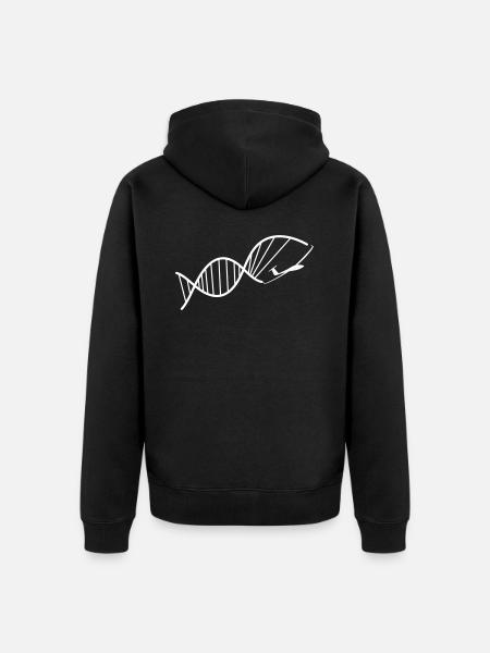 DNA Glider Glider Glider Gift - Unisex Premium Organic Zip Hoodie - black