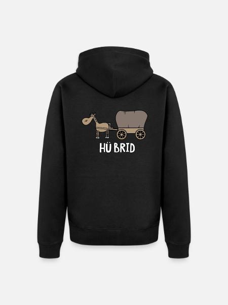 Hübrid - Unisex Premium Bio Zip Hoodie - Schwarz