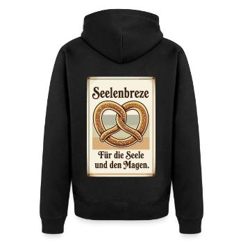 Soul Pretzel - Unisex Premium Organic Zip Hoodie - black - Back - Nico (187cm)