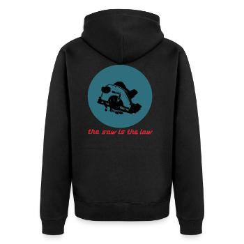 la scie est la loi. La scie fait les règles. - Veste à capuche bio Premium Unisexe - noir - Dos - Nico (187cm)