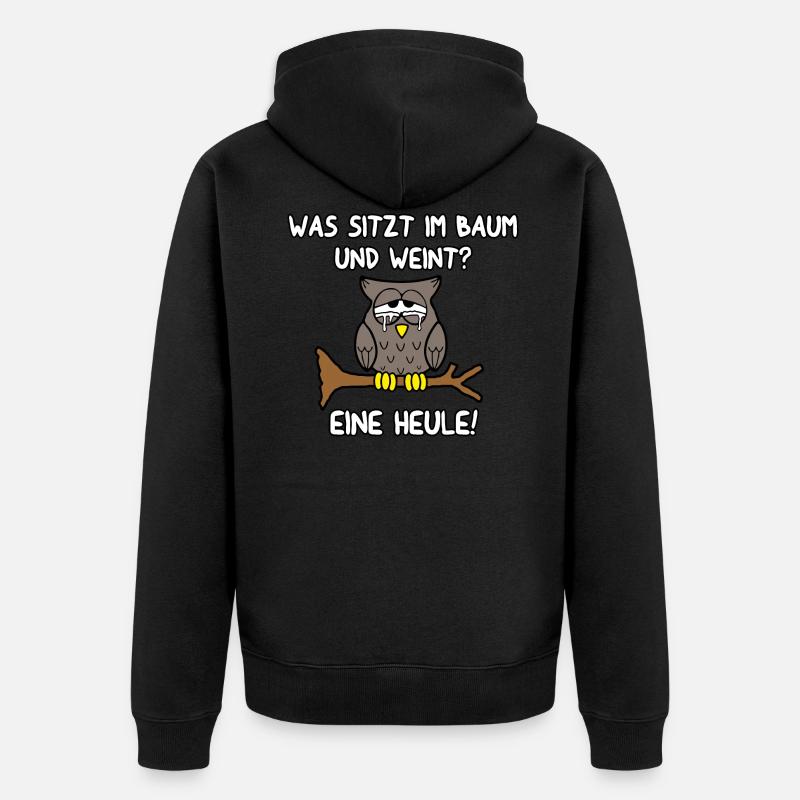 Eine Heule - Unisex Premium Bio Zip Hoodie - Schwarz