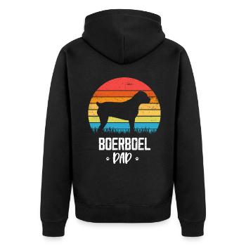 Boerboel - Unisex Premium Bio Zip Hoodie - Schwarz - Hinten - Nico (187cm)