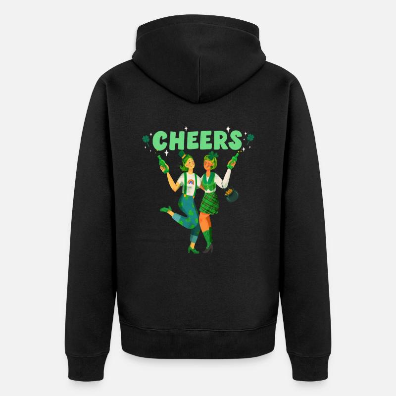 à votre santé. Bonne Saint-Patrick! - Veste à capuche bio Premium Unisexe - noir