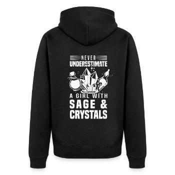 Witches - Unisex Premium Organic Zip Hoodie - black - Back - Nico (187cm)