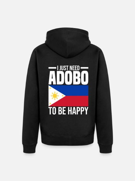 Philippinen Flagge - Unisex Premium Bio Zip Hoodie - Schwarz
