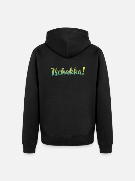 tschakka! Motivation - Unisex Premium Bio Zip Hoodie - Schwarz