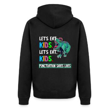 Grammatik Englischlehrer Englisch Sprache Lernen - Unisex Premium Bio Zip Hoodie - Schwarz - Hinten - Nico (187cm)