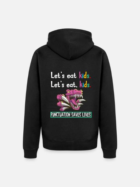 Grammatik Englischlehrer Englisch Sprache Lernen - Unisex Premium Bio Zip Hoodie - Schwarz