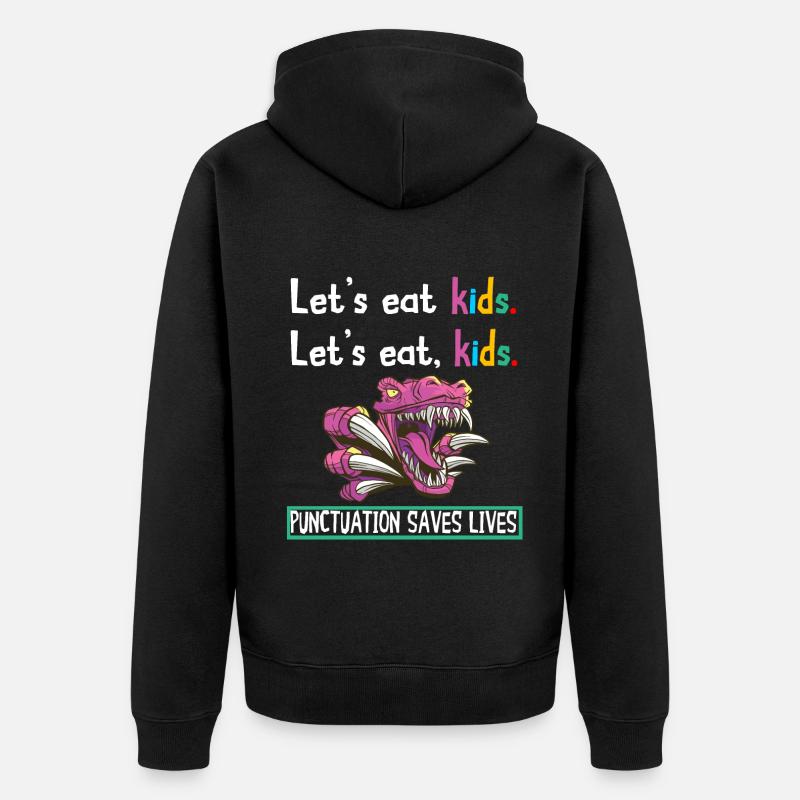 Grammatik Englischlehrer Englisch Sprache Lernen - Unisex Premium Bio Zip Hoodie - Schwarz