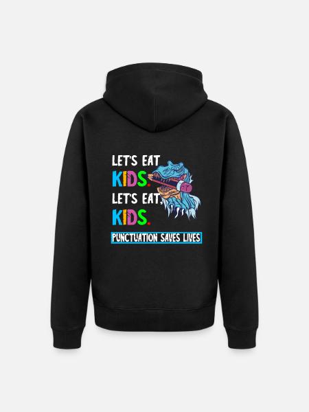 Grammatik Englischlehrer Englisch Sprache Lernen - Unisex Premium Bio Zip Hoodie - Schwarz