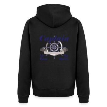 Capitaine Bateau Nautisme Drôle de dicton - Veste à capuche bio Premium Unisexe - noir - Dos - Nico (187cm)