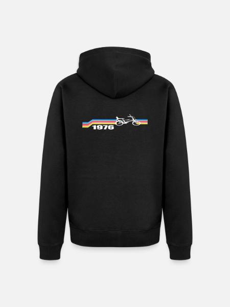 Bonanzarad Retro Design - Unisex Premium Bio Zip Hoodie - Schwarz