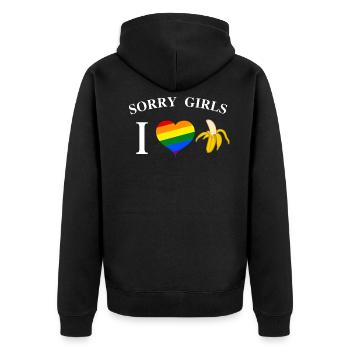Désolé, les filles. Gay Gay Idée cadeau de tolérance - Veste à capuche bio Premium Unisexe - noir - Dos - Nico (187cm)