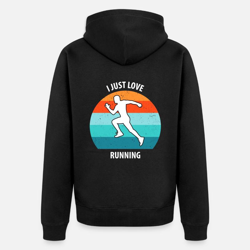 Faire du jogging - Veste à capuche bio Premium Unisexe - noir