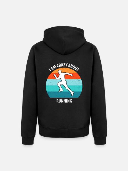 Jog - Unisex Premium Organic Zip Hoodie - black