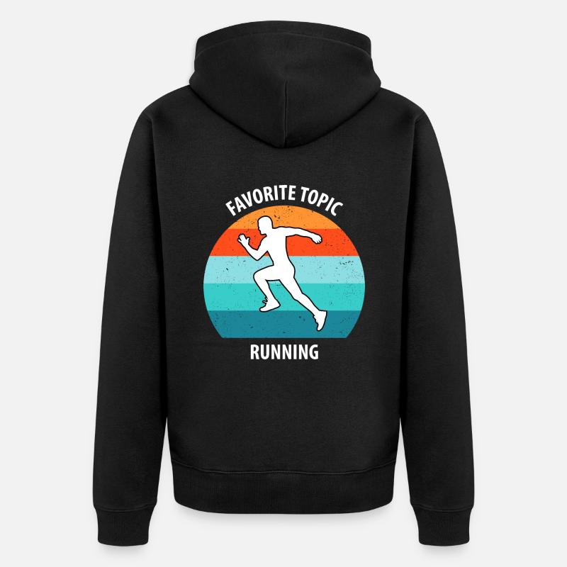 Faire du jogging - Veste à capuche bio Premium Unisexe - noir