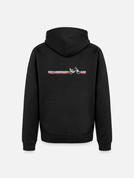 Bonanzarad Fahrad Retro - Unisex Premium Organic Zip Hoodie - black