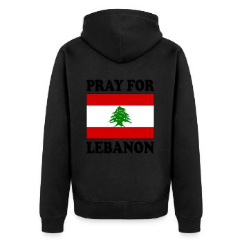 Pray for lebanon - Veste à capuche bio Premium Unisexe - noir - Dos - Nico (187cm)