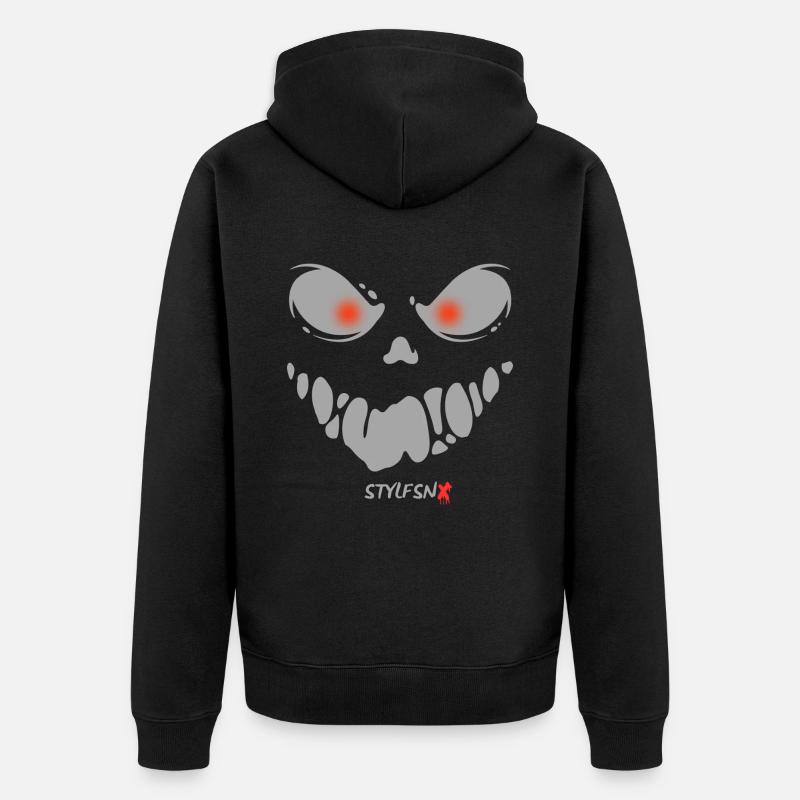 SkullDesign parStyleFusionX - Veste à capuche bio Premium Unisexe - noir
