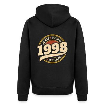 Homme 1998 La Légende 25 Ans Anniversaire - Veste à capuche bio Premium Unisexe - noir - Dos - Nico (187cm)