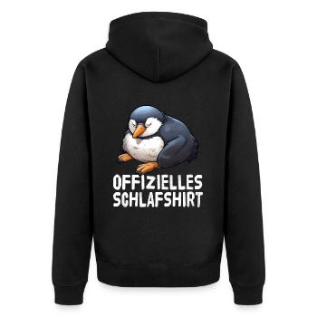 Chemise de nuit officielle Penguin - Veste à capuche bio Premium Unisexe - noir - Dos - Nico (187cm)