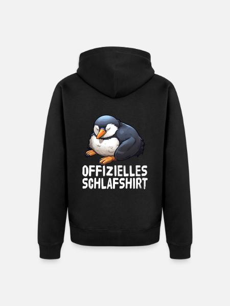 Official Penguin Sleep Shirt - Unisex Premium Organic Zip Hoodie - black