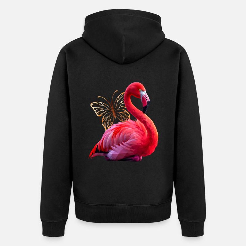 Flamant - Veste à capuche bio Premium Unisexe - noir