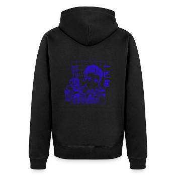 Generation One - "The Original" - Unisex Premium Bio Zip Hoodie - Schwarz - Hinten - Nico (187cm)