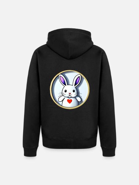 Easter gift - Unisex Premium Organic Zip Hoodie - black